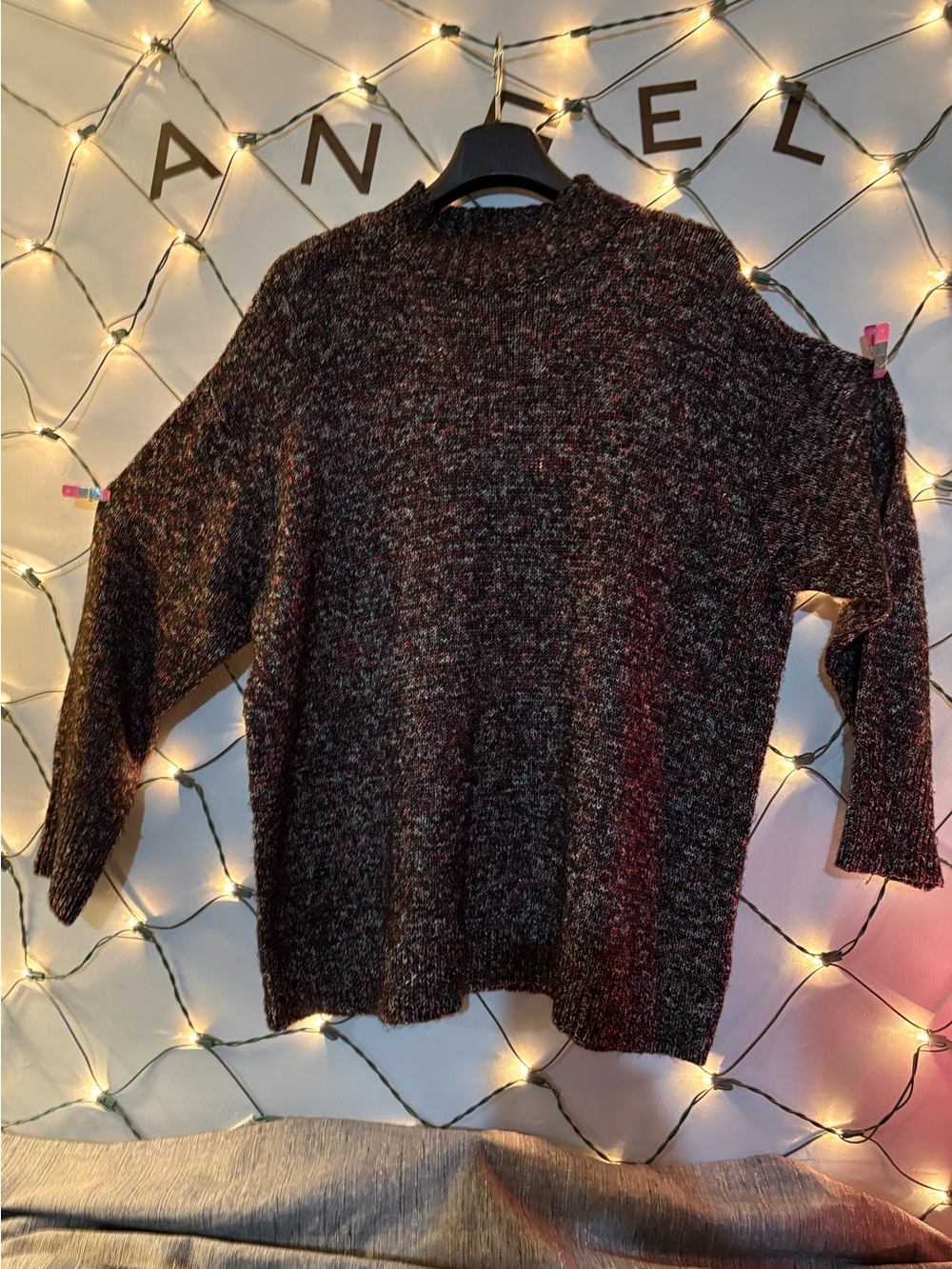 Chaps Men's Turtleneck Sweater in Brown Mix with Hints of Red #1773